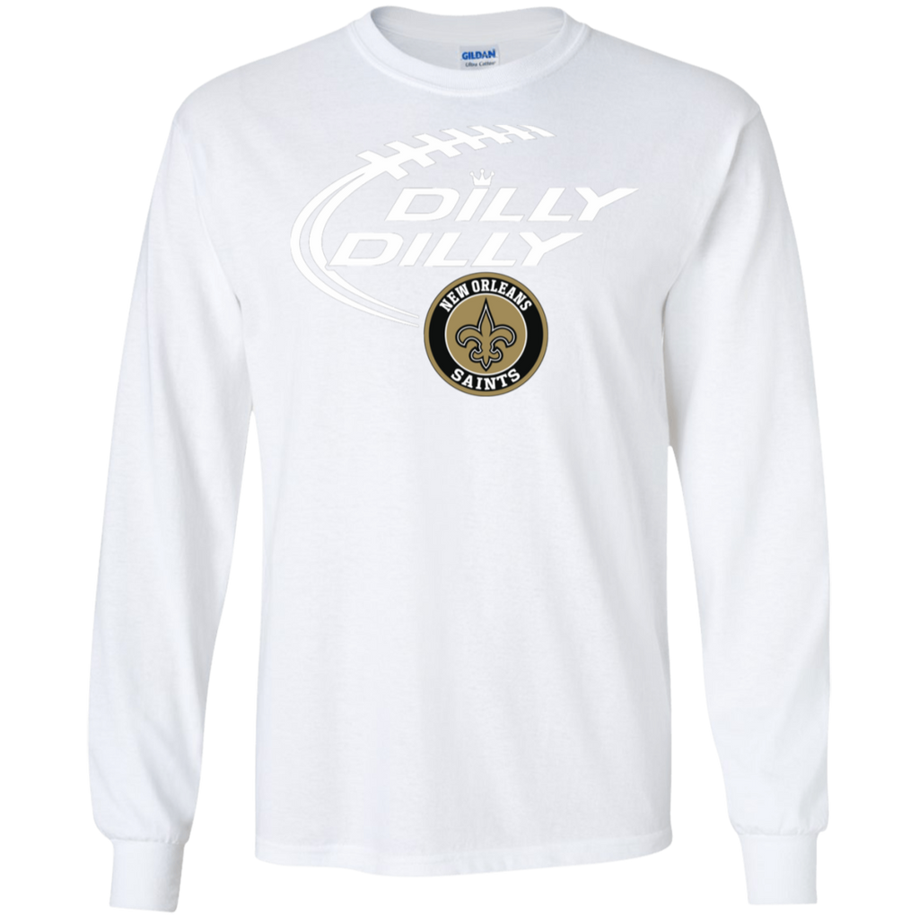 Dilly Dilly New Orleans Saints Nfl Football LS Cotton T-Shirt