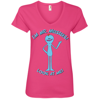 Rick And Morty Mr Meeseeks Look At Me Quote Women's V-Neck T-Shirt