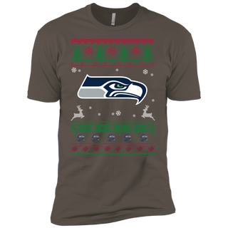 Seattle Seahawks Logo Football Teams Ugly Christmas Sweater Men's T-Shirt