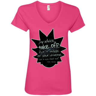 Rick And Morty My Advice  Take Off Women's V-Neck T-Shirt