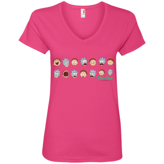 Rick And Morty Expressions Women's V-Neck T-Shirt