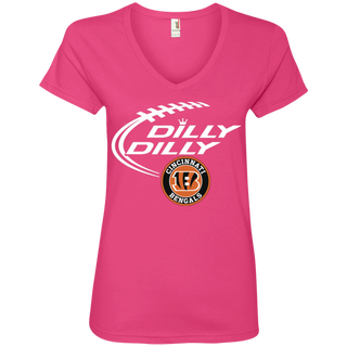 Dilly Dilly Cincinnati Bengal Nfl Football Women's V-Neck T-Shirt
