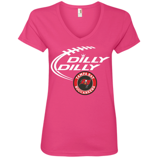 Dilly Dilly Tampa Bay Buccaneers Nfl Football Women's V-Neck T-Shirt