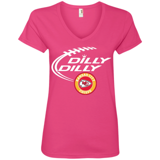 Dilly Dilly Kansas City Chiefs Nfl Football Women's V-Neck T-Shirt