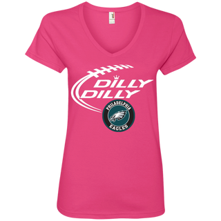 Dilly Dilly Philadelphia Eagles Nfl Football Women's V-Neck T-Shirt