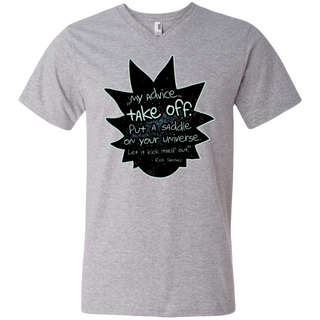 Rick And Morty My Advice  Take Off Men's V-Neck T-Shirt