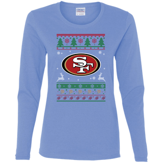 San Francisco 49ers Logo Football Teams Ugly Christmas Sweater Women's Long Sleeve Shirt