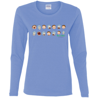 Rick And Morty Expressions Women's Long Sleeve Shirt