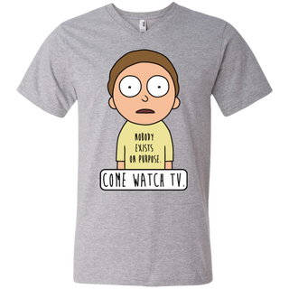 Rick And Morty Come Watch Tv Quote Men's V-Neck T-Shirt