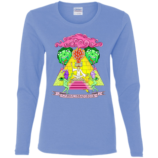 Rick And Morty Pyramid With Catchphrase Women's Long Sleeve Shirt