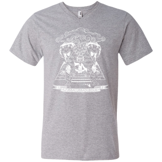 Rick And Morty Wubba Lubba Dub Dub Pyramid Men's V-Neck T-Shirt