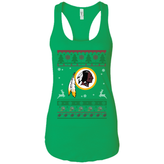 Washington Redskins Logo Football Teams Ugly Christmas Sweater Women's Tank