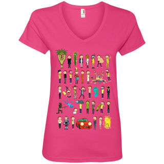 Ricky And Morty The Many Morty's Women's V-Neck T-Shirt