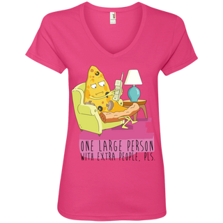 Rick And Morty Large Person With Extra People Women's V-Neck T-Shirt
