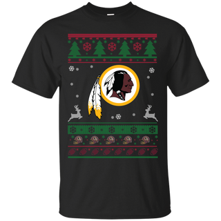 Washington Redskins Logo Football Teams Ugly Christmas Sweater Ultra Cotton T-Shirt