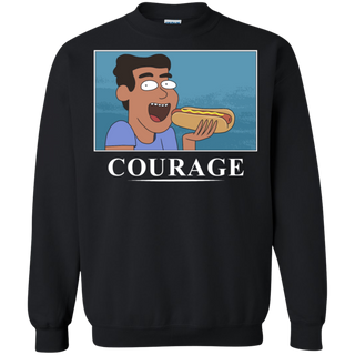 Rick And Morty Courage Is Eating A Hot Dog Sweatshirt