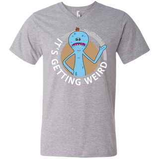 Rick And Morty Mr Meeseeks It's Getting Weird Mug Men's V-Neck T-Shirt