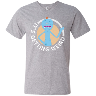 Rick And Morty Mr Meeseeks It's Getting Weird Men's V-Neck T-Shirt