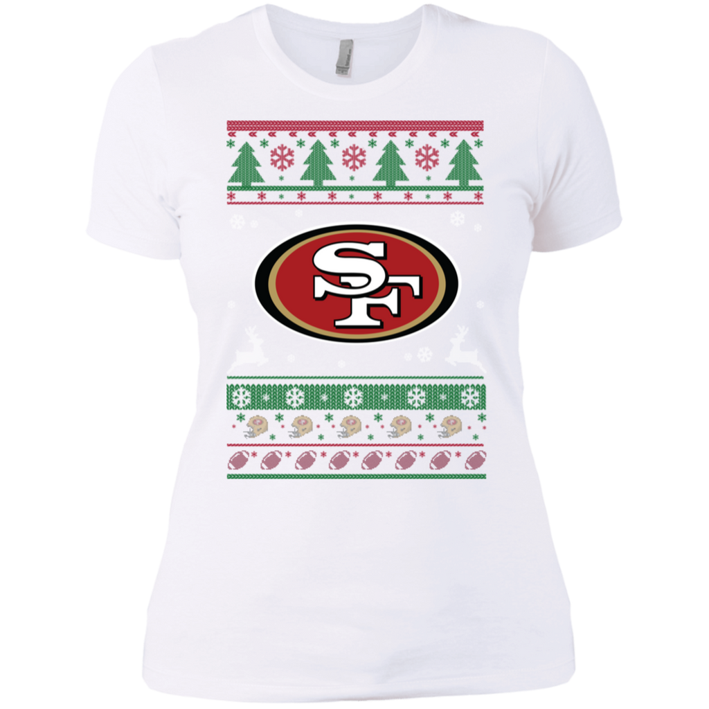 San Francisco 49ers Logo Football Teams Ugly Christmas Sweater Women's T-Shirt