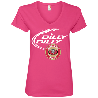 Dilly Dilly San Francisco 49ers Nfl Football Women's V-Neck T-Shirt