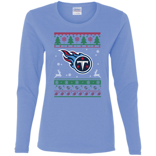 Tennessee Titans Logo Football Teams Ugly Christmas Sweater Women's Long Sleeve Shirt