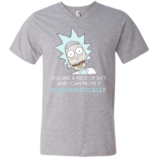 Rick And Morty Mathematical Proof Quote Men's V-Neck T-Shirt