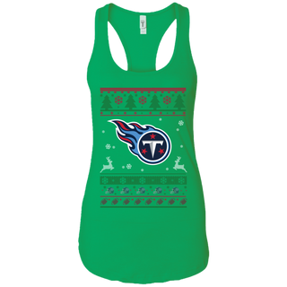 Tennessee Titans Logo Football Teams Ugly Christmas Sweater Women's Tank