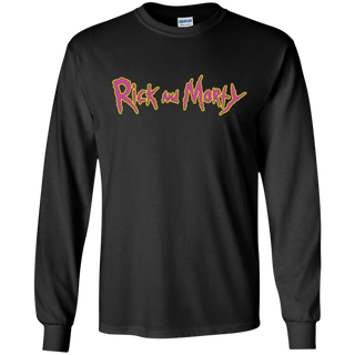 Rick And Morty Title Typography Shirt LS Cotton T-Shirt