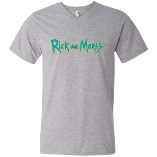 Rick And Morty Title Typography Men's V-Neck T-Shirt