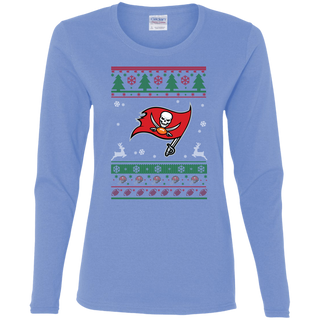 Tampa Bay Buccaneers Logo Football Teams Ugly Christmas Sweater Women's Long Sleeve Shirt