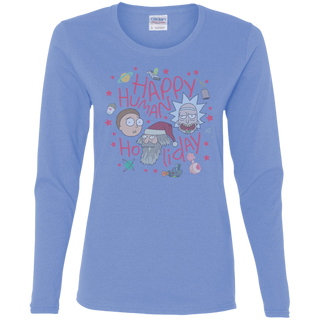Rick And Morty Happy Human Holiday Jumper Women's Long Sleeve Shirt
