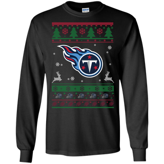 Tennessee Titans Logo Football Teams Ugly Christmas Sweater LS Cotton T-Shirt
