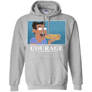 Rick And Morty Courage Is Eating A Hot Dog Hoodie