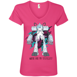 Rick And Morty Snuffles Funny Women's V-Neck T-Shirt