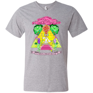 Rick And Morty Pyramid With Catchphrase Men's V-Neck T-Shirt
