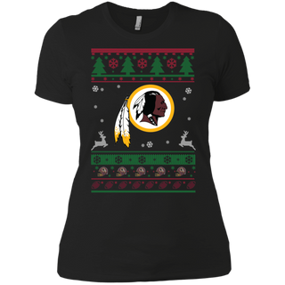 Washington Redskins Logo Football Teams Ugly Christmas Sweater Women's T-Shirt