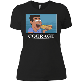 Rick And Morty Courage Is Eating A Hot Dog Women's T-Shirt