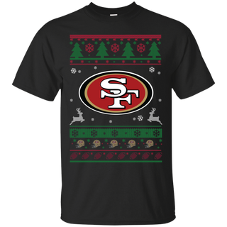 San Francisco 49ers Logo Football Teams Ugly Christmas Sweater Ultra Cotton T-Shirt