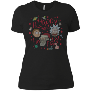 Rick And Morty Happy Human Holiday Jumper Women's T-Shirt