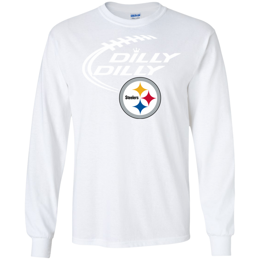 Dilly Dilly Pittsburgh Steelers Logo Nfl Football LS Cotton T-Shirt