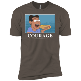 Rick And Morty Courage Is Eating A Hot Dog Men's T-Shirt