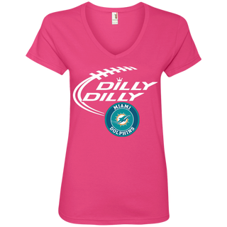 Dilly Dilly Miami Dolphins Nfl Football Women's V-Neck T-Shirt