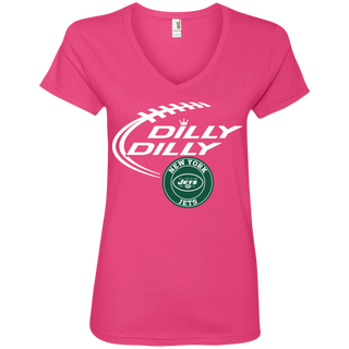 Dilly Dilly New York Jets Nfl Football Women's V-Neck T-Shirt