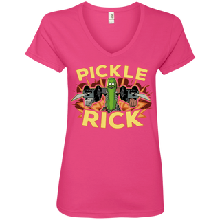 Rick And Morty Pickle Rick Women's V-Neck T-Shirt
