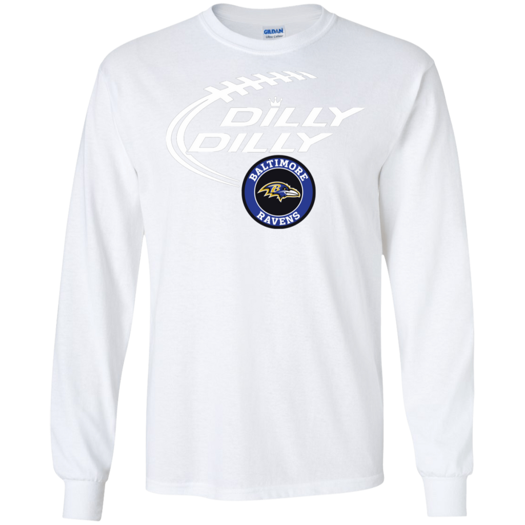 Dilly Dilly Baltimore Ravens Nfl Football LS Cotton T-Shirt
