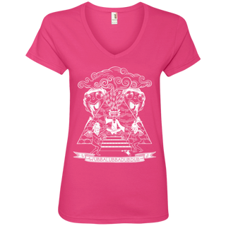 Rick And Morty Wubba Lubba Dub Dub Pyramid Women's V-Neck T-Shirt