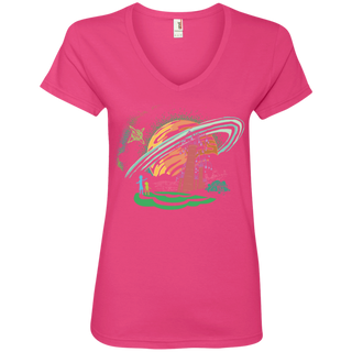 Rick And Morty Dimension Women's V-Neck T-Shirt