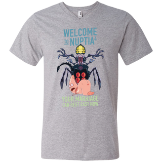 Rick And Morty Welcome To Nuptia Men's V-Neck T-Shirt