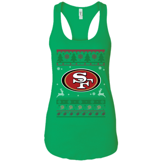 San Francisco 49ers Logo Football Teams Ugly Christmas Sweater Women's Tank