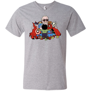 Stan Lee Shirt - Father Of Super Heroes Men's V-Neck T-Shirt
